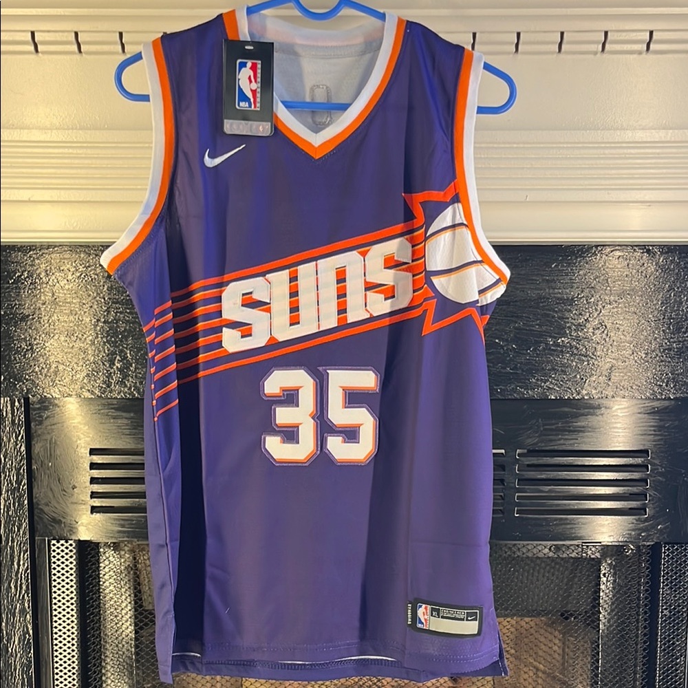Phoenix Suns Kevin Durant Basketball Jersey Purple Orange Stitched Youth Size XL